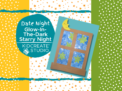 Kidcreate Studio - Fayetteville. Date Night- Glow-in-the-Dark Starry Night (3-9 Years)